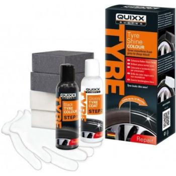 Quixx čierna farba na pneumatiky (sada)