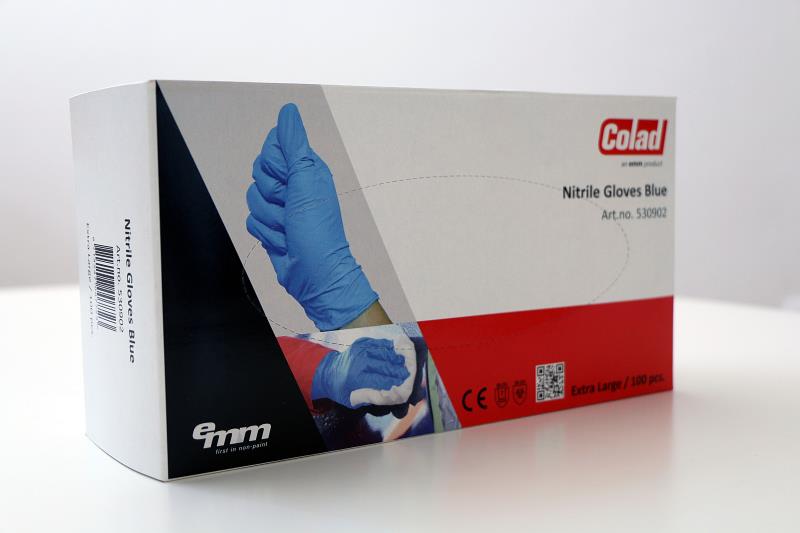 COLAD Jednorázové nitrilové rukavice M - modré 100ks